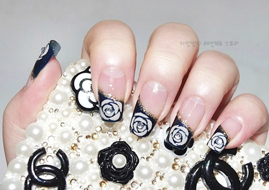 Nail hoa hồng đẹp dễ thương cho nàng ngọt ngào tinh tế