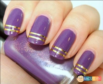 Những kiểu móng tay nail màu tím đẹp giành riêng cho cô dâu lãng mạn quyến rũ