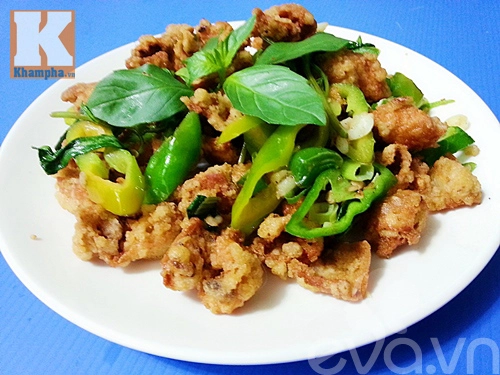 Da gà xóc muối ớt lạ miệng mà ngon