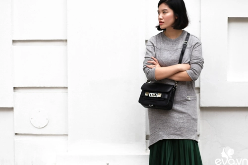 Street style tuần màu xám đang làm chị em say như điếu đổ