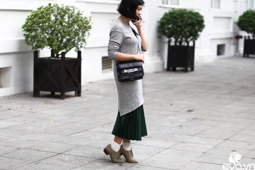 Street style tuần màu xám đang làm chị em say như điếu đổ