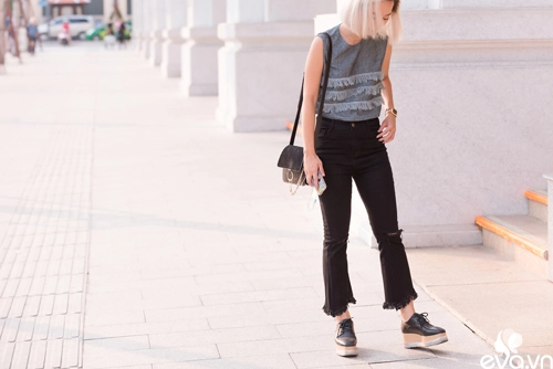 Street style tuần màu xám đang làm chị em say như điếu đổ