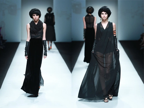 Xuân lan đội nón quai thao tái xuất sàn catwalk
