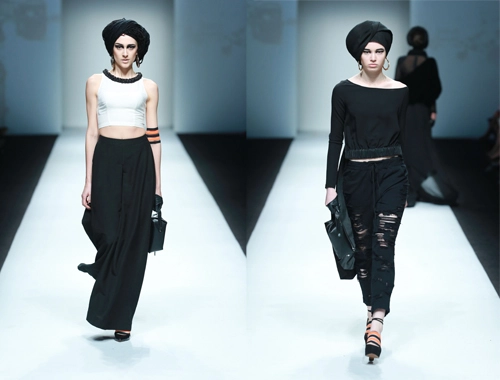 Xuân lan đội nón quai thao tái xuất sàn catwalk