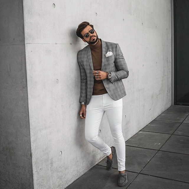 Bắt trend với quần jeans trắng giúp chàng xuống phố cá tính