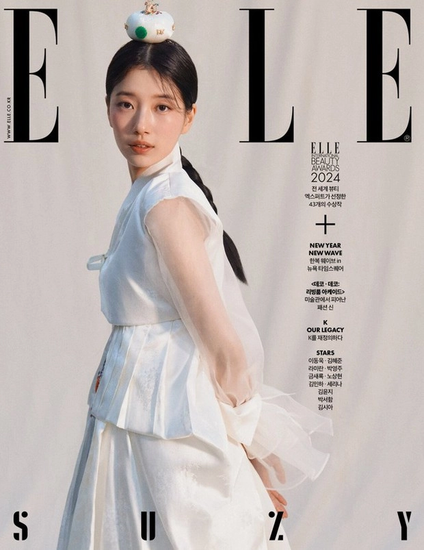 Suzy trong trang phục hanbok trên trang bìa tạp chí elle
